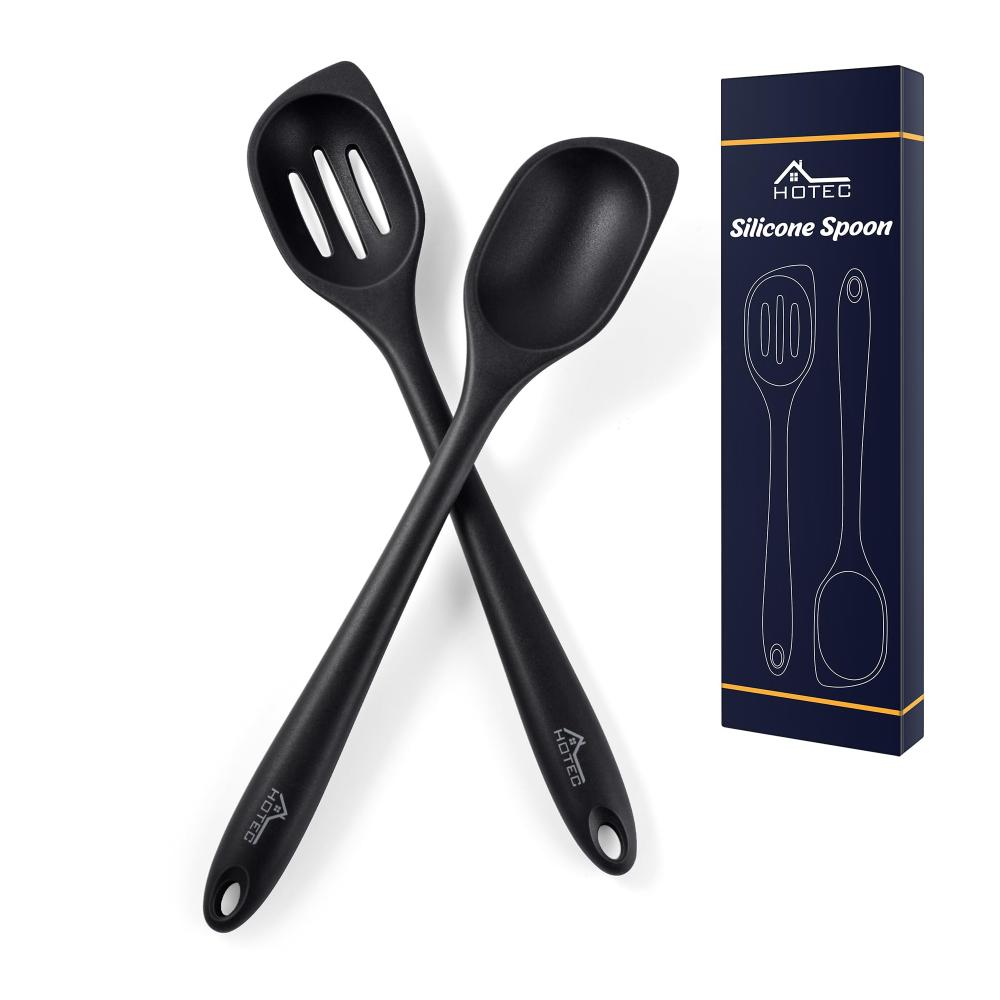 Entdecken Sie die Perfektion beim Kochen mit dem HOTEC Hitzebeständigen Silikon-Kochlöffel-Set! Vielseitige Spatel für Mischen Servieren und Schaben in einer großen Küche. Mit Antihaftbeschichtung spülmaschinenfest und stilvollen 318 cm. Kochgenuss neu definiert Vielseitigkeit des Kochlöffels HOTEC Hitzebeständiger Silikon-Kochlöffel 318 cm – Perfekt zum Mischen Servieren & Schaben – Spülmaschinenfest & Antihaftbeschichtet in elegant