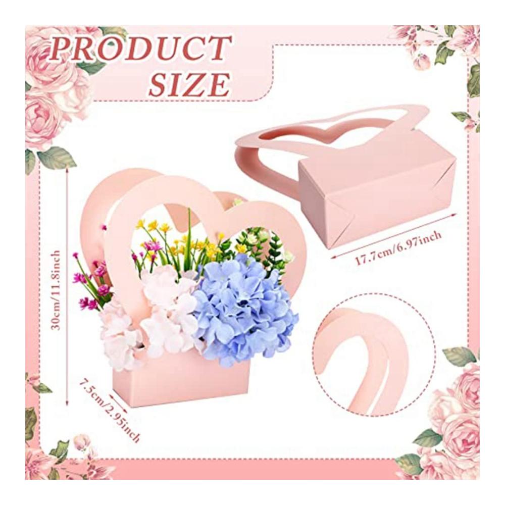Premium Packpapier Blumenboxen Set – 30 Stück Rechteckige Geschenktüten für Blumenarrangements in Schwarz Weiß und Rosa - Ideale Verpackung für Blumensträuße