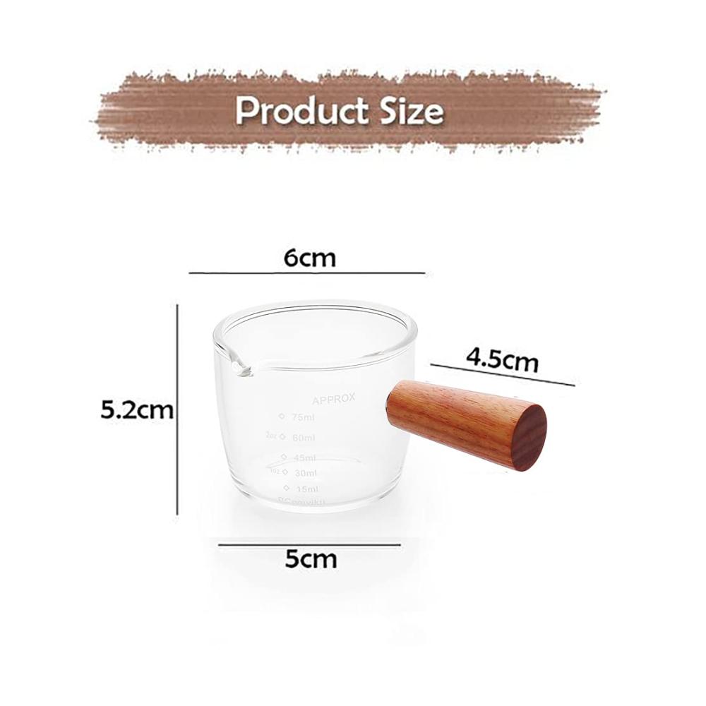 Entdecken Sie den Genuss 6er Set Elegante 75ml Schnapsgläser - Perfekt geformt für Espresso mit V-förmigem Ausguss und Griff. Ideal für Milch Kaffee und Cappuccino. Premium-Qualität von BCnmviku