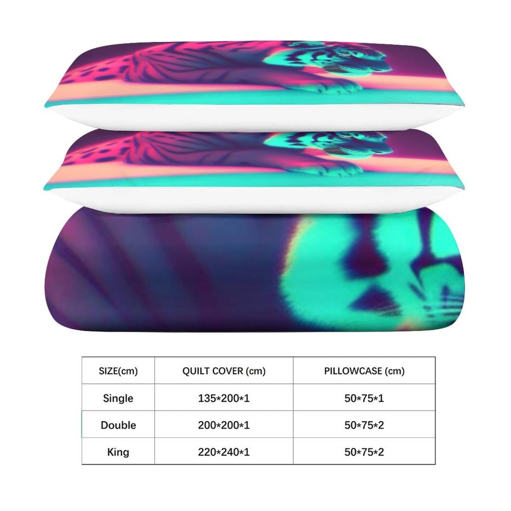 Luxuriöses 3-teiliges Bettwäsche-Set - Weicher 3D-Druck mit Reißverschluss - Atmungsaktiv & Hübsch - Perfekt für Jungen und Mädchen - Größe King (220x240cm) - Pink Light - Einzigartige Zimmerdekoration