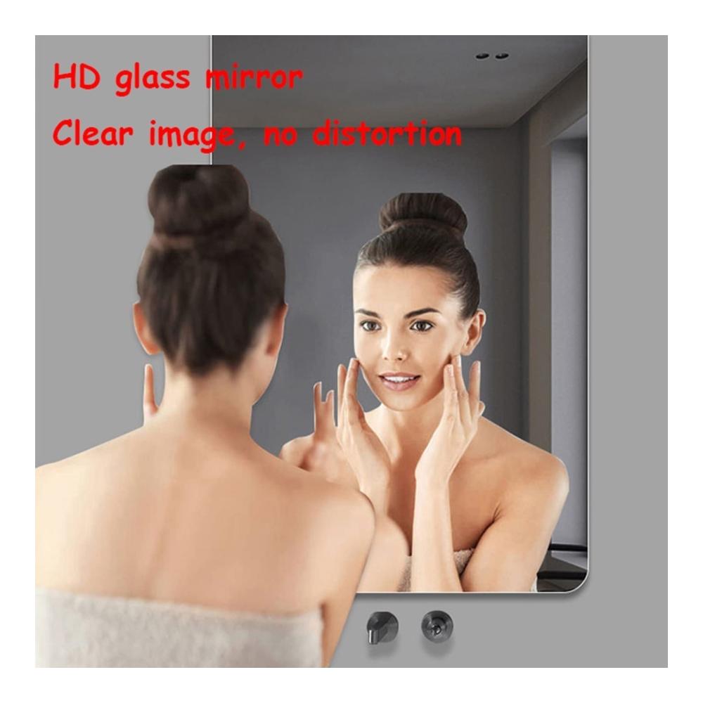 Exklusiver Wandspiegel 50x70cm – Moderner rahmenloser Bad- und Kosmetikspiegel – Stilvoll geschwungene Formgebung mit Wolkendekor – HD-Qualität 5mm Dicke – Sicherheitsglas
