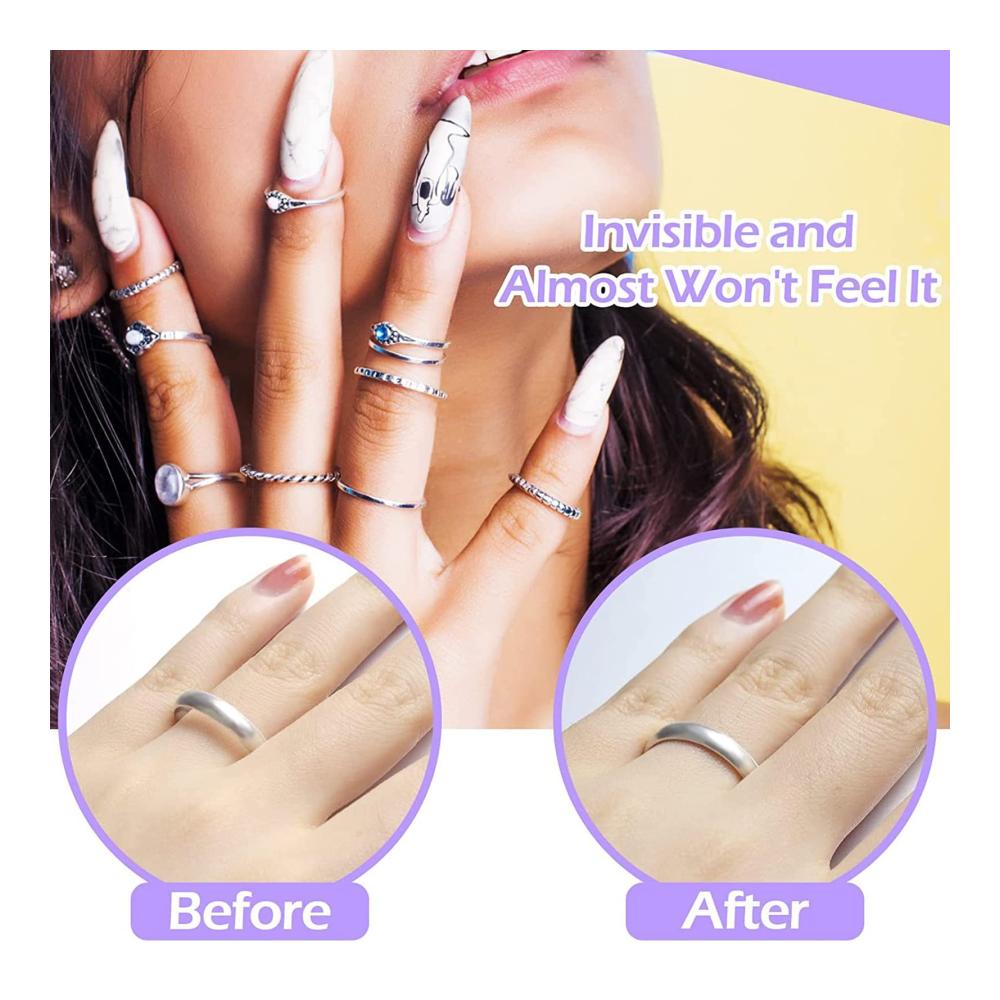 Erstklassiges Schmuckherstellungs-Set Flexibles Ringgrößen-Einstellset aus klarem Metall und Silikon – Wasserdicht praktisch und regulierbar. Kleine Ringabstandshalter mit Messwerkzeug für perfekte Kreationen. Exklusiv und hochwertig