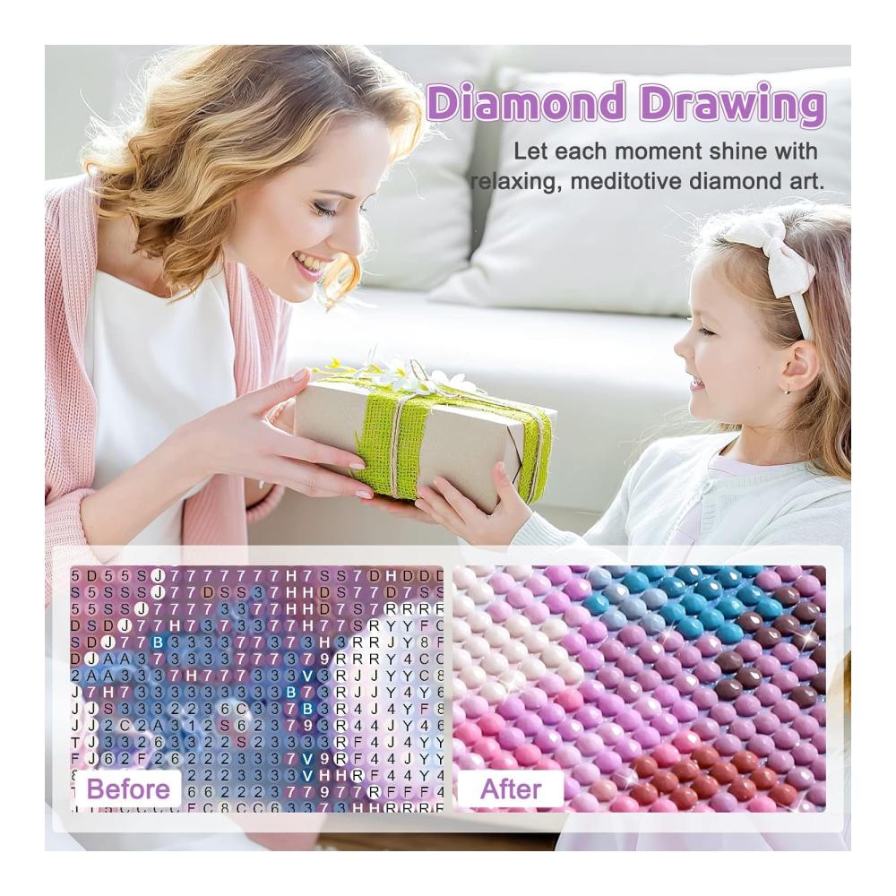 5D Diamantmalerei Bausätze - DIY Schöne Blumen Malen nach Zahlen - Komplettes Set für Erwachsene - 40x50cm - Rahmenlos - Ideales Hobby für Kreativität und Entspannung - Perfektes Geschenk für Kunstliebhaber