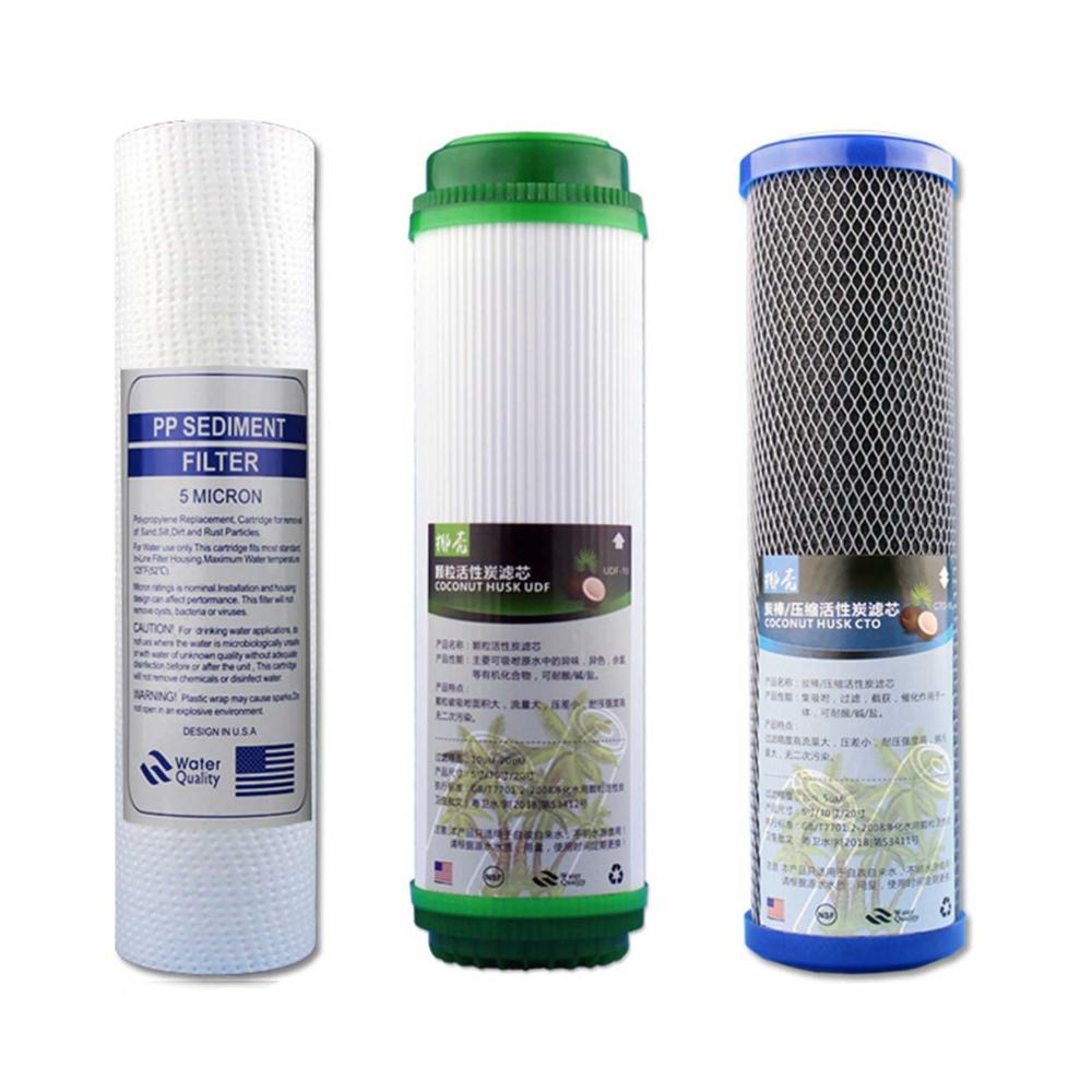 Hochleistungs-Wasserfilterkartuschen-Set für Reinstwasser 3 Ersatzpatronen für Umkehrosmose-Reinigungssysteme - Effektive Filtration für höchste Wasserqualität - Premium Filterelemente für langanhaltende Reinigungsergebnisse