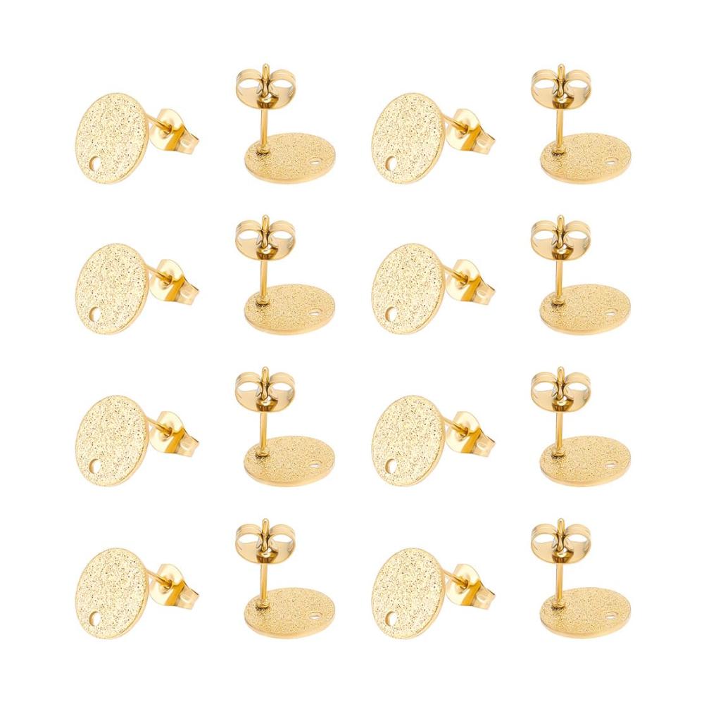 30 Stück Ohrhaken aus Edelstahl | Hypoallergene Ohrringverschlüsse | Ideale Basis für selbstgemachten Schmuck | Goldene Ohrstecker mit Ösen | Perfekt für Ohrring-Herstellung