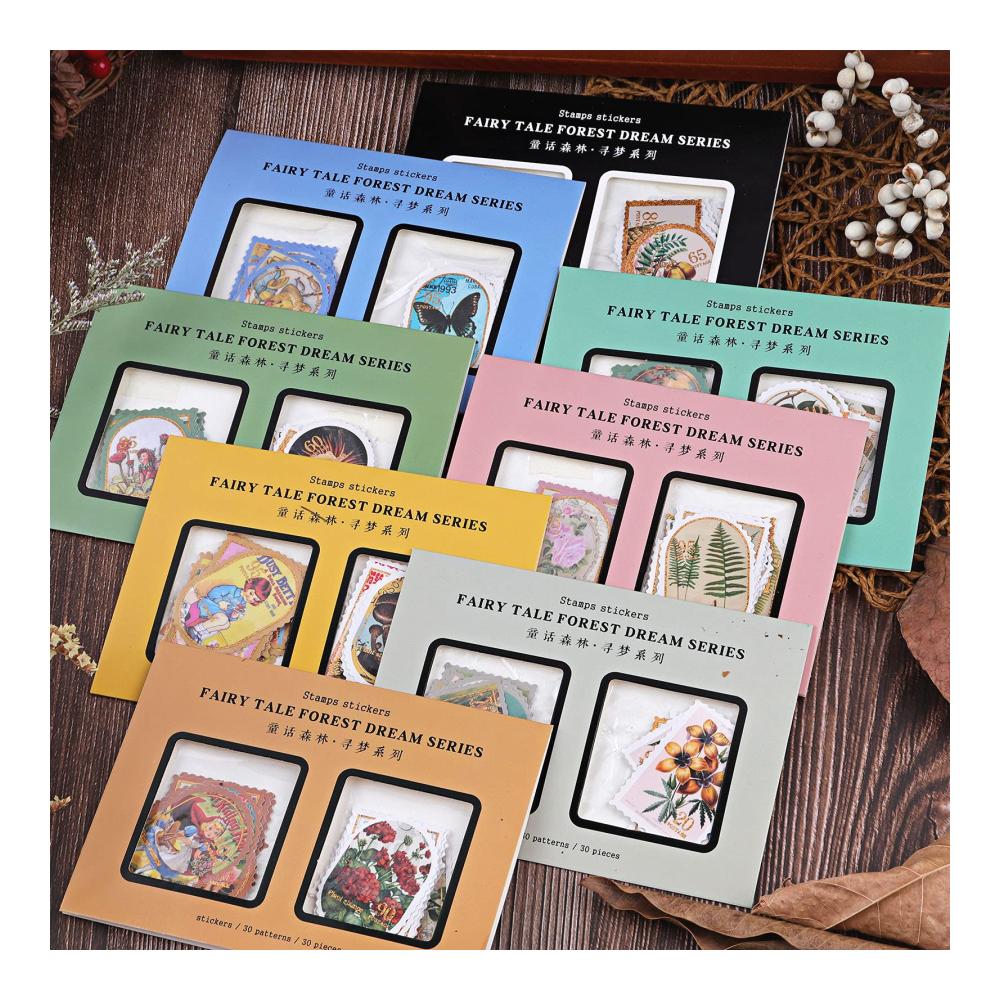 Entzückende Vintage Scrapbooking Aufkleber 240 Stück Stempel Goldfolie Papier Sticker für kreative DIY Projekte - Dekorative Ästhetik Blumen Tiere & mehr - Perfekt für Erwachsene und Kinder