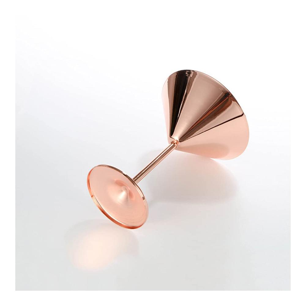 Elegante Martini-Gläser mit Stiel - Perfekt für Cocktails - Roségold Galvanisiert - Hochwertiges Glas - Einzelstück