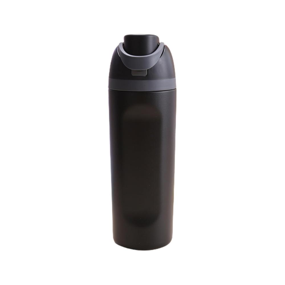Isolierflasche Edelstahl 600ml | Thermobecher mit Strohhalm | FLXSO Trinkbehälter | Doppelwandige Isolierung | Auslaufsicherer Thermalwasserbecher | Ideal für Sport Fitness und Unterwegs