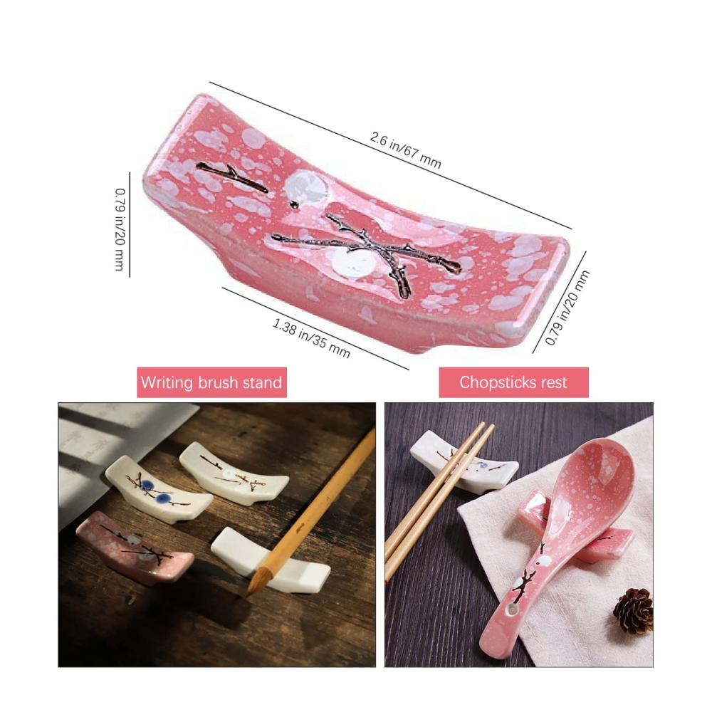 Praktische Essstäbchenablagen Keramik Halter mit Pflaumenblumenmuster für stilvolle Essstäbchen. Japanischer Stil für Küche. Messer Löffel & mehr platzsparend verstauen. Ideale St