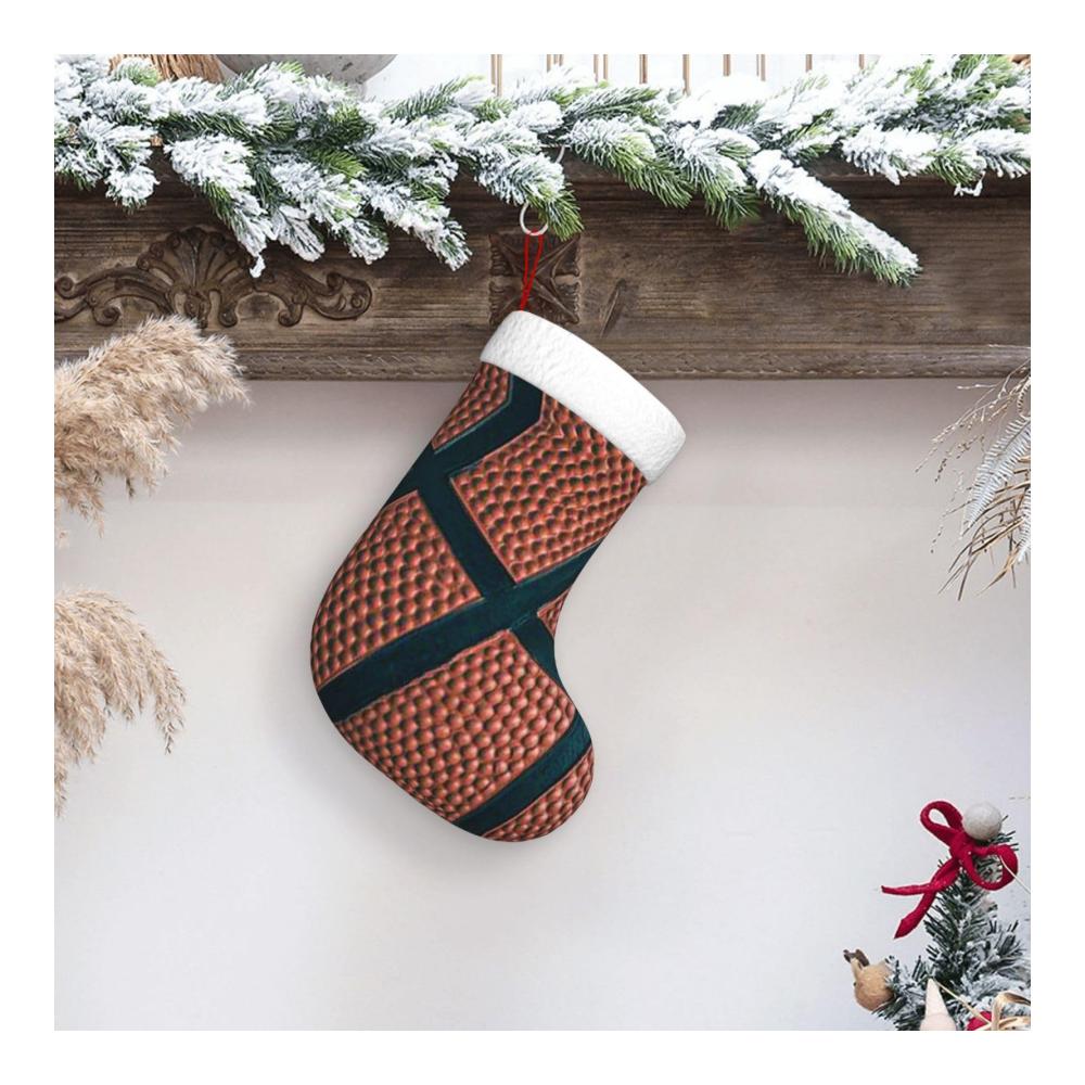 Personalisierte Nikolausstiefel Basketball-Sportdesign für festliche Weihnachtsdekorationen ideale Geschenke für Familienurla