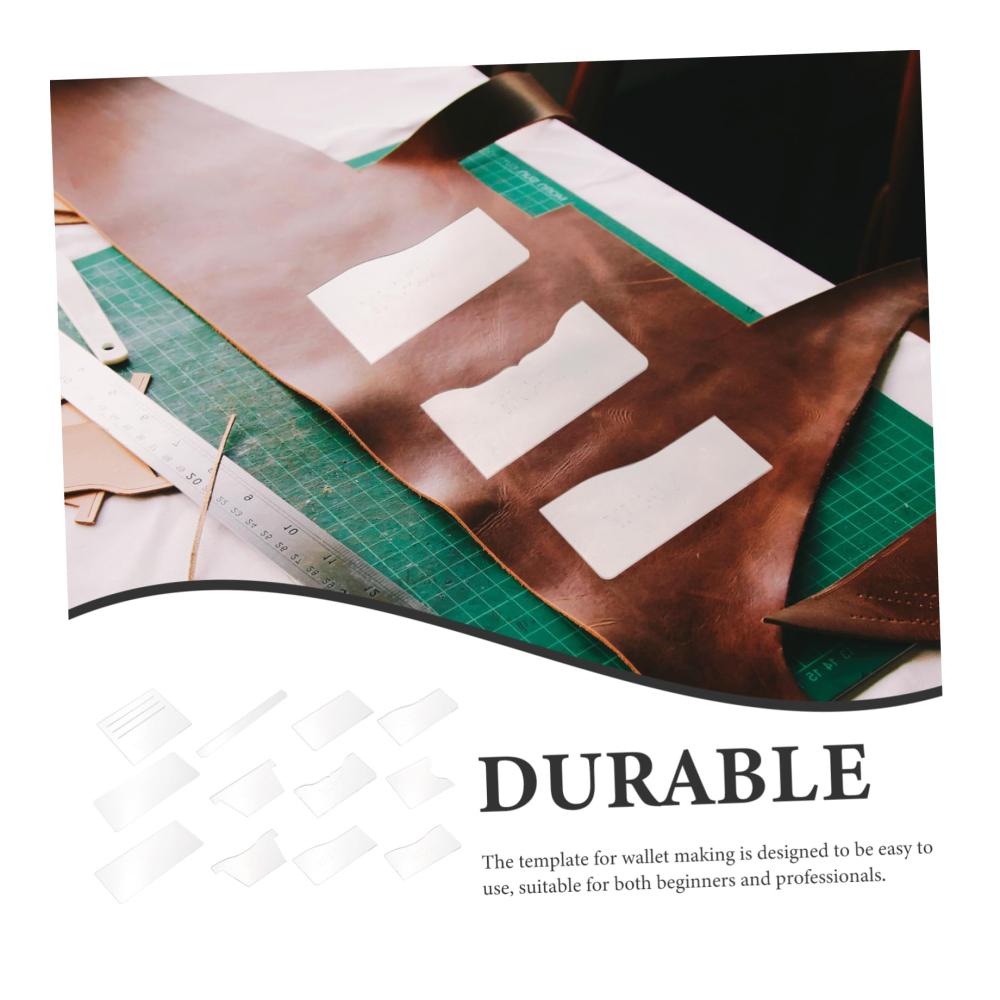 Entfalte deine Kreativität Taschenherstellung mit 1 Satz Acryl-Vorlagen für Geldbörse! Präzise Werkzeuge für perfekte Lederhandwerkskunst. Mustervielfalt für stilvolle Lederbrieftaschen. Erstelle einzigartige Designs ohne Grenzen