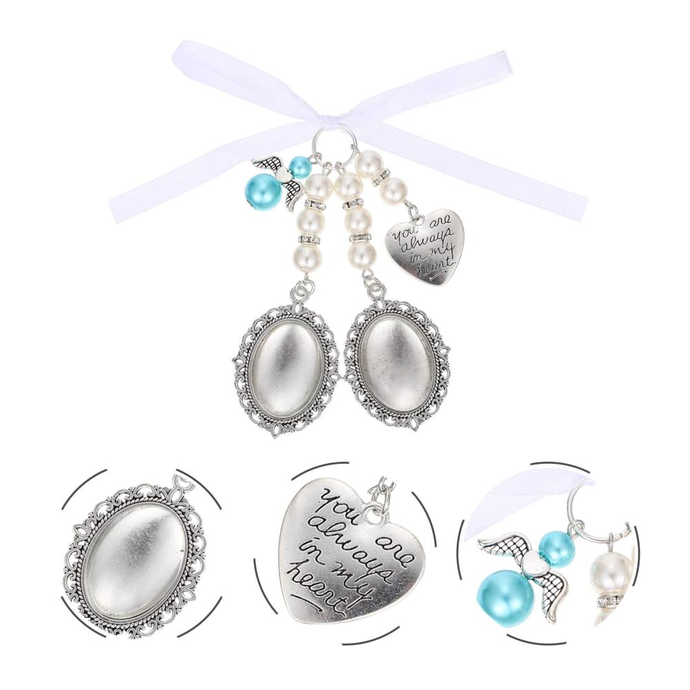 10 Stück Hochzeitsstrauß Brautanhänger Lünette Tabletts - Glanzvolle Schmuckanhänger für Brautsträuße - Veredeln Sie Ihre Hochzeit mit eleganten Brautschmuck-Anhängern! (Farbe Stil 2x5 Stück Größe 8.5X6X0.7CMx5 Stück
