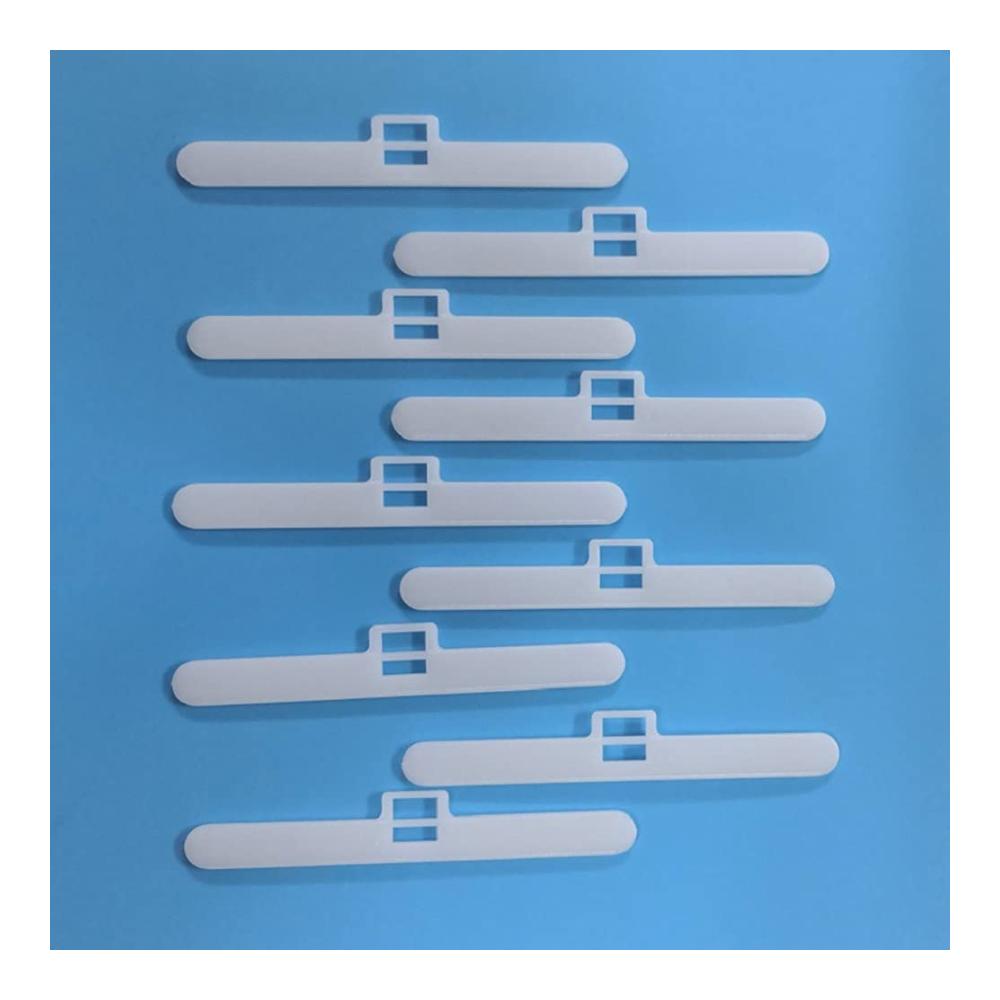 Modernes Set mit 50 Doppelloch Kleiderbügeln für 127mm Seitenzug- & Springrollos | Ouken Vertikale Lamellen Aufhänger für perfekte Ordnung | Einfache Montage und Halt