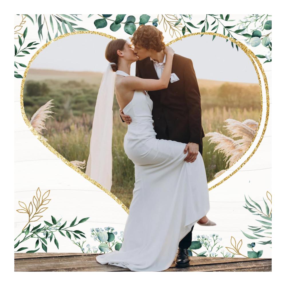 Verzaubern Sie Ihren Empfang mit dem Wentsent Hochzeitsherz im Modernen Boho Stil! Romantisches Bettlaken mit Herz 200x180cm perfekt als Hochzeit Hintergrund Deko und Standesamt Überraschung. (Herz B