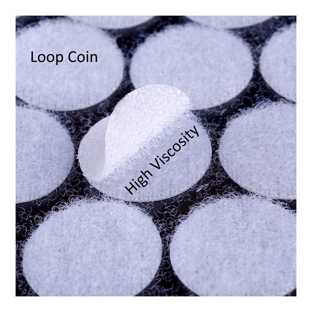 JANYUN 640 Stück Klettpunkte Selbstklebend - Extra stark haftende Doppelseitige Klettverschlüsse - 20mm Runde Klettbänder für Handwerk und Organisation - Weiße Selbstklebende Punkte inklusive