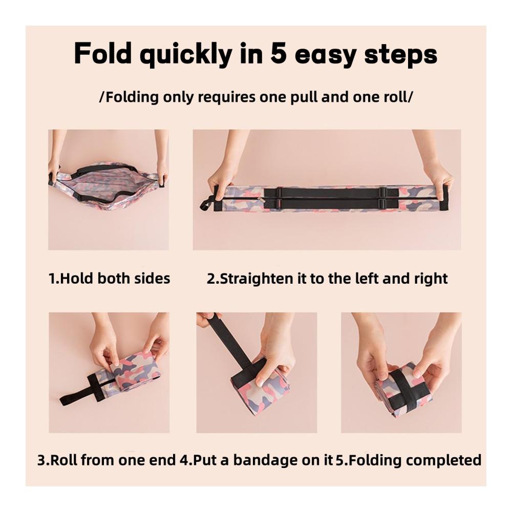 2er-Pack Faltbare Einkaufstaschen aus Nylon mit Reißverschluss – Wiederverwendbare Shopper für Großeinkäufe Home Travel & Camping - Praktisch & Geräum