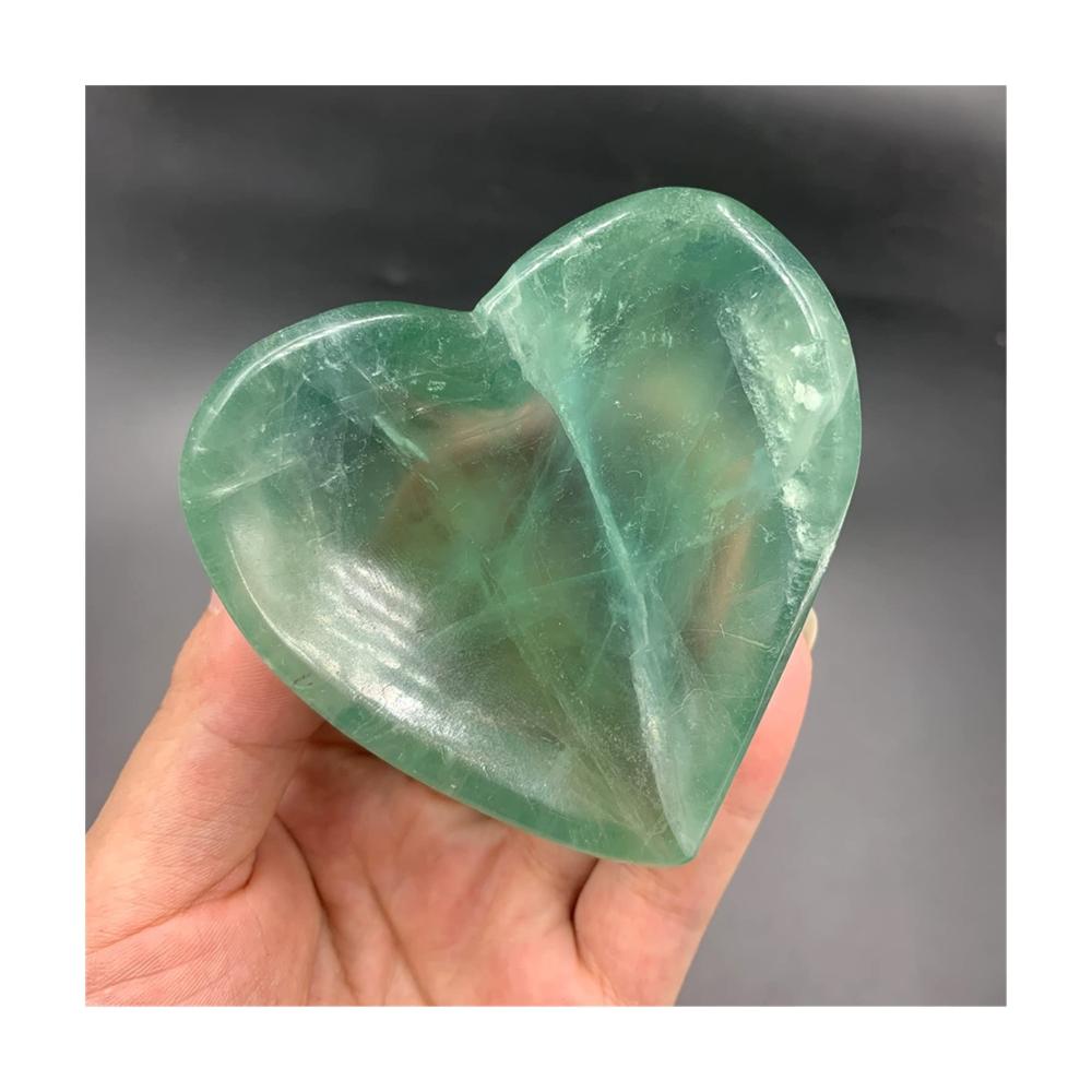 Aschenbecher aus Naturfluorit-Quarzkristallschale - Edler Raucherteller für stilvolle Dekoration - Einzigartiges Geschenk für Zuhause & Büro (Farbe Mondlicht