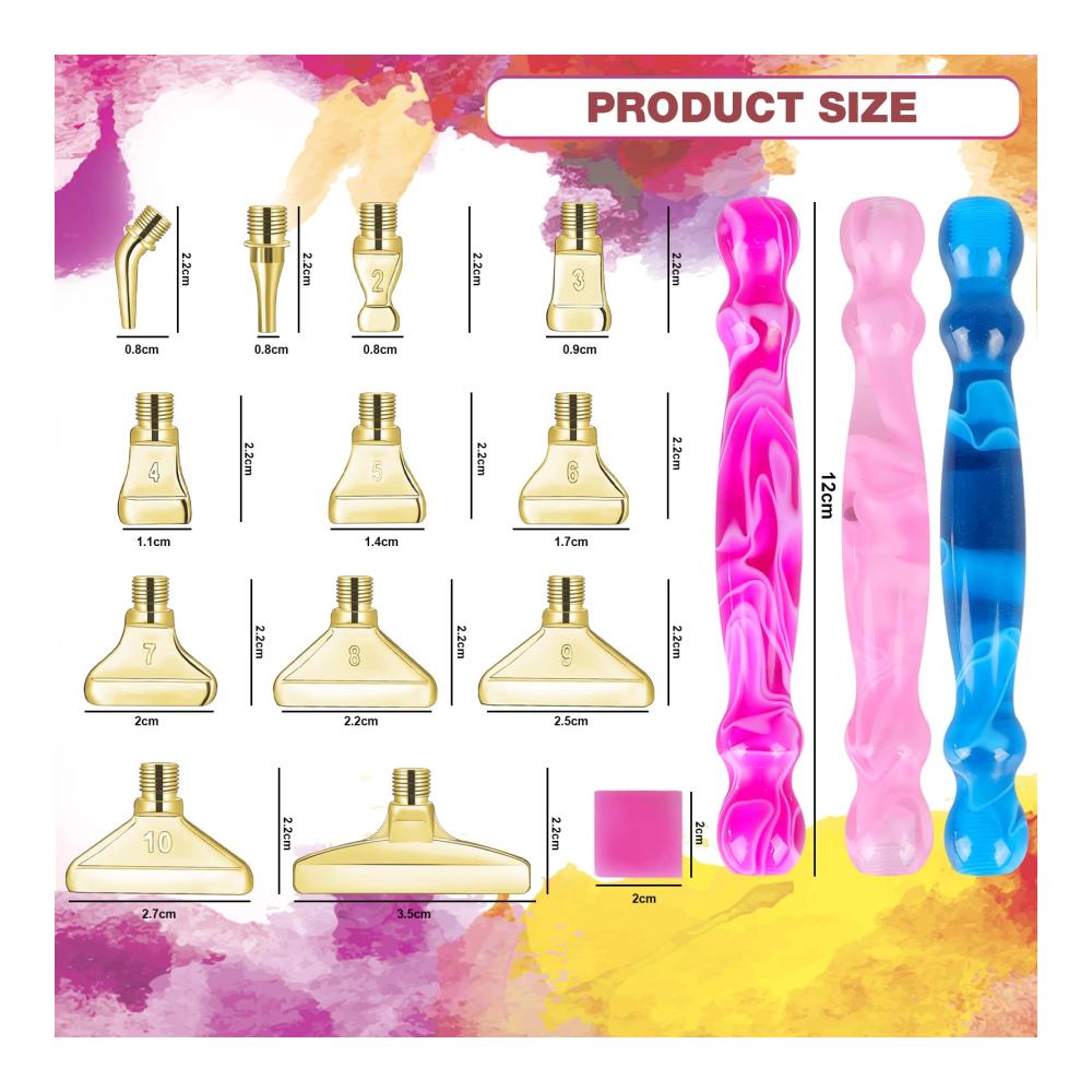 Entdecken Sie die Perfektion mit papasgix Ergonomischem Diamond Painting Werkzeug-Set – Premium Metallstift & Zubehör für 5D Diamanten Malerei DIY Handwerk – Inklusive 22 Gold-Ersatzköpfen! Werkzeuge & Zubehör für künstlerische Meisterwer