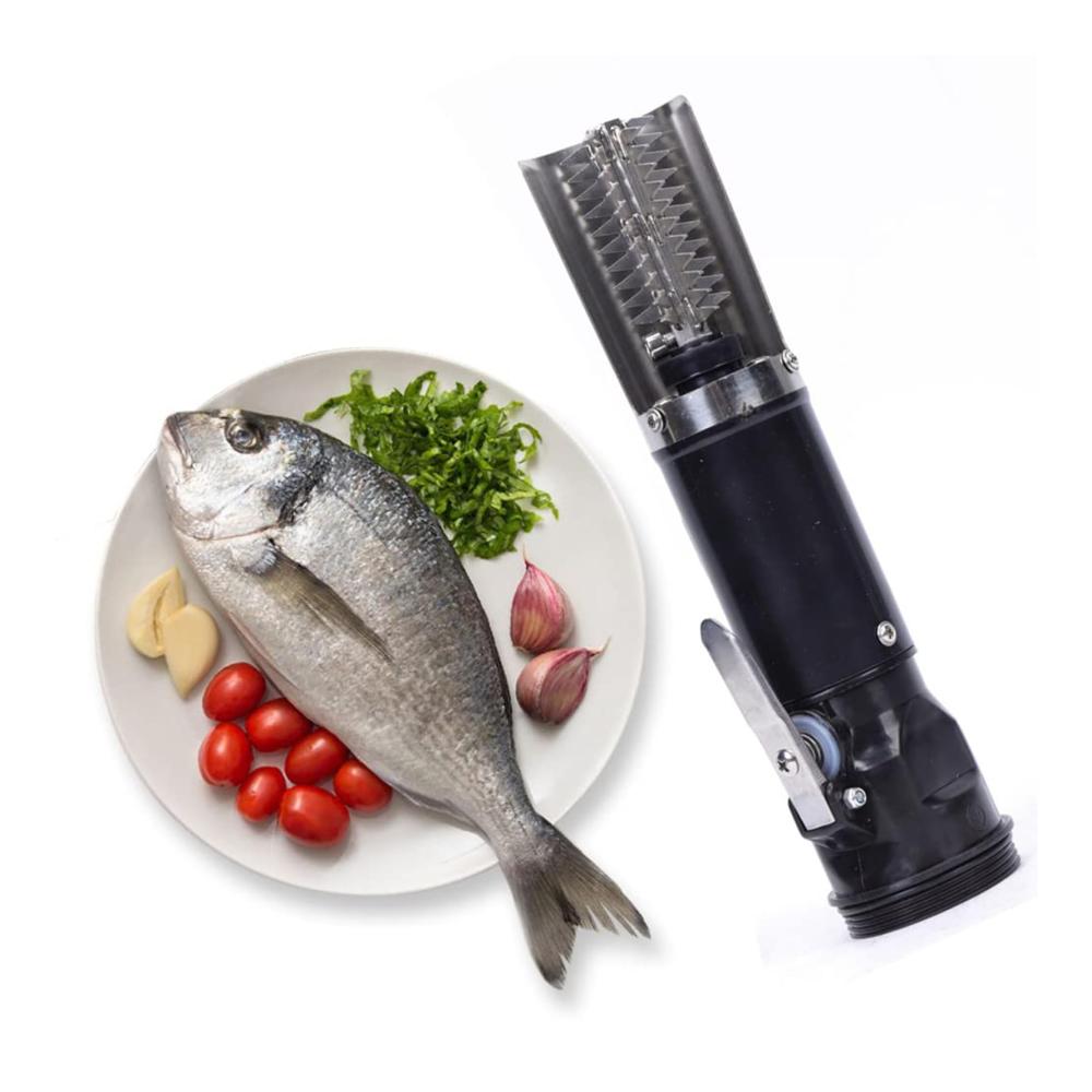 Meeresfrüchte-Werkzeuge Elektrischer Fischschupper aus Edelstahl | Automatischer Fischschuppen-Entferner | Wasserdicht & Wiederaufladbar | Effizientes Scaling für Meeresdelikatessen