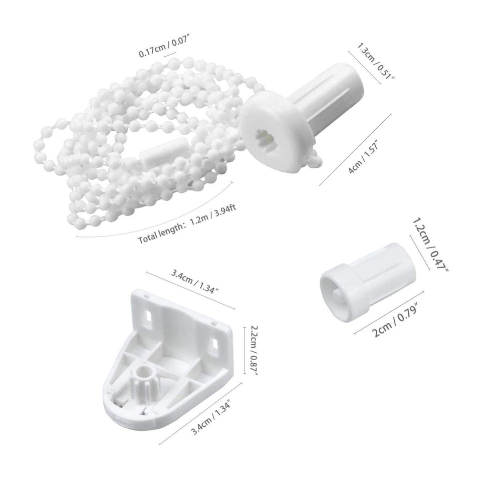 Premium Rollo Halterung Set für Seitenzug & Springrollos | Ersatzteile & Klemmträger ohne Bohren | Passend für Verdunkelungsrollos & Doppelrollos | Fenster Montage Kit (Weiß 17mm
