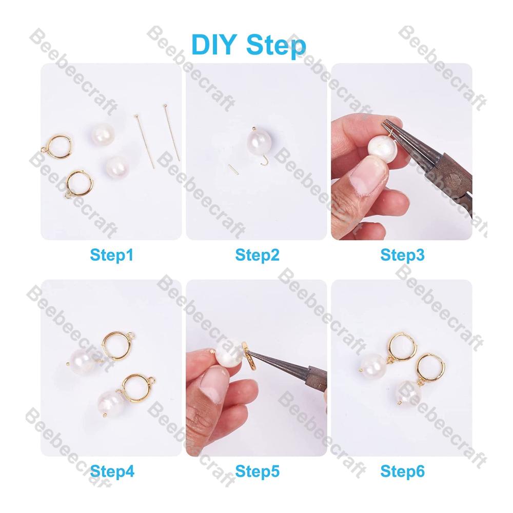 Schmuckherstellungs-Sets 200 Stück/Box 18 Karat Vergoldete Kugelkopfstifte aus Messing 30 mm für DIY-Herstellung von Charm-Perlen - Kopf 2 mm