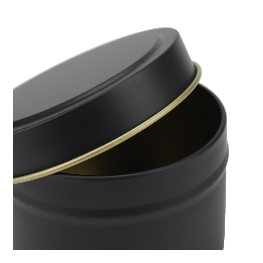 Praktisches Set 24-teilige Schwarze Kerzendosen (120ml) mit Deckel - Ideales Zubehör für Kerzenherstellung und Teesüßigkeiten-Aufbewahrung