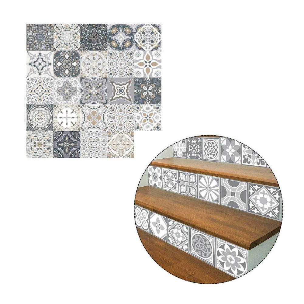 Verleihen Sie Ihrer Küche Glanz 24er-Set Marokkanische Fliesenaufkleber 15×15cm - Selbstklebende Mosaikfliesen für eine stilvolle Wandgestaltung - Dekorative Klebefliesen für Ihr Zuhause