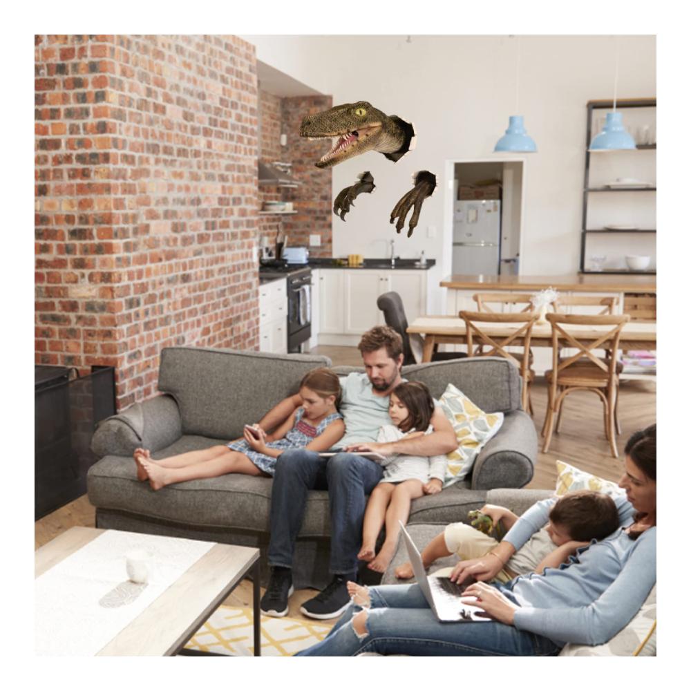 Beeindruckende Wandskulptur Realistischer Dinosaurierkopf für einzigartige Wandgestaltung - Hochwertige 3D-Dinosaurier-Wandkunst aus Harz - Perfektes Schlafzimmerzubehör für Dino-Fans zu Hause