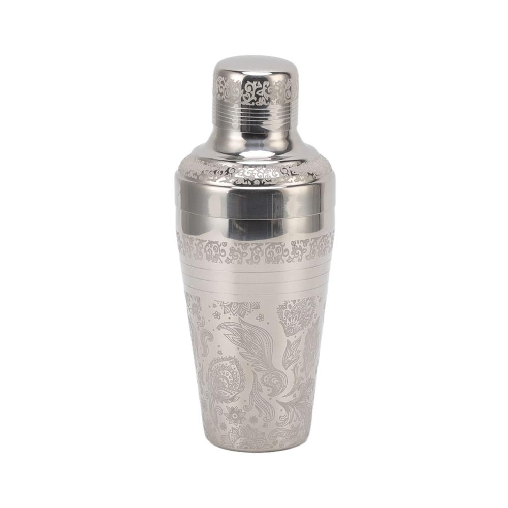 Edelstahl-Cocktailshaker mit Sieb - Barkeeper Martini-Shaker für professionelle Getränke-Mixe - Hochglanzpoliertes Barzubehör im japanischen Stil - 750 ml Kapazität