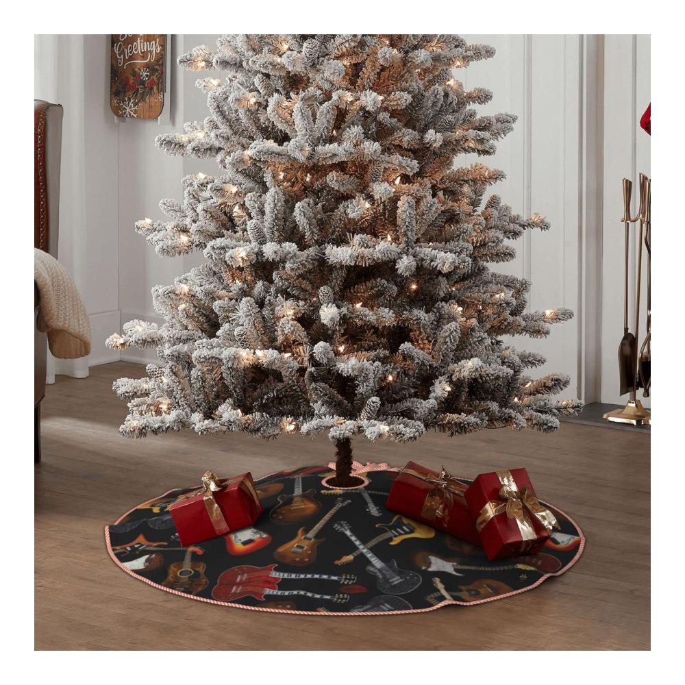 Hübsche Weihnachtsbaumständerhüllen Stilvoller Hanf-Druck für festliche Akzente! Perfekte Ergänzung für Ihre Weihnachtsdek