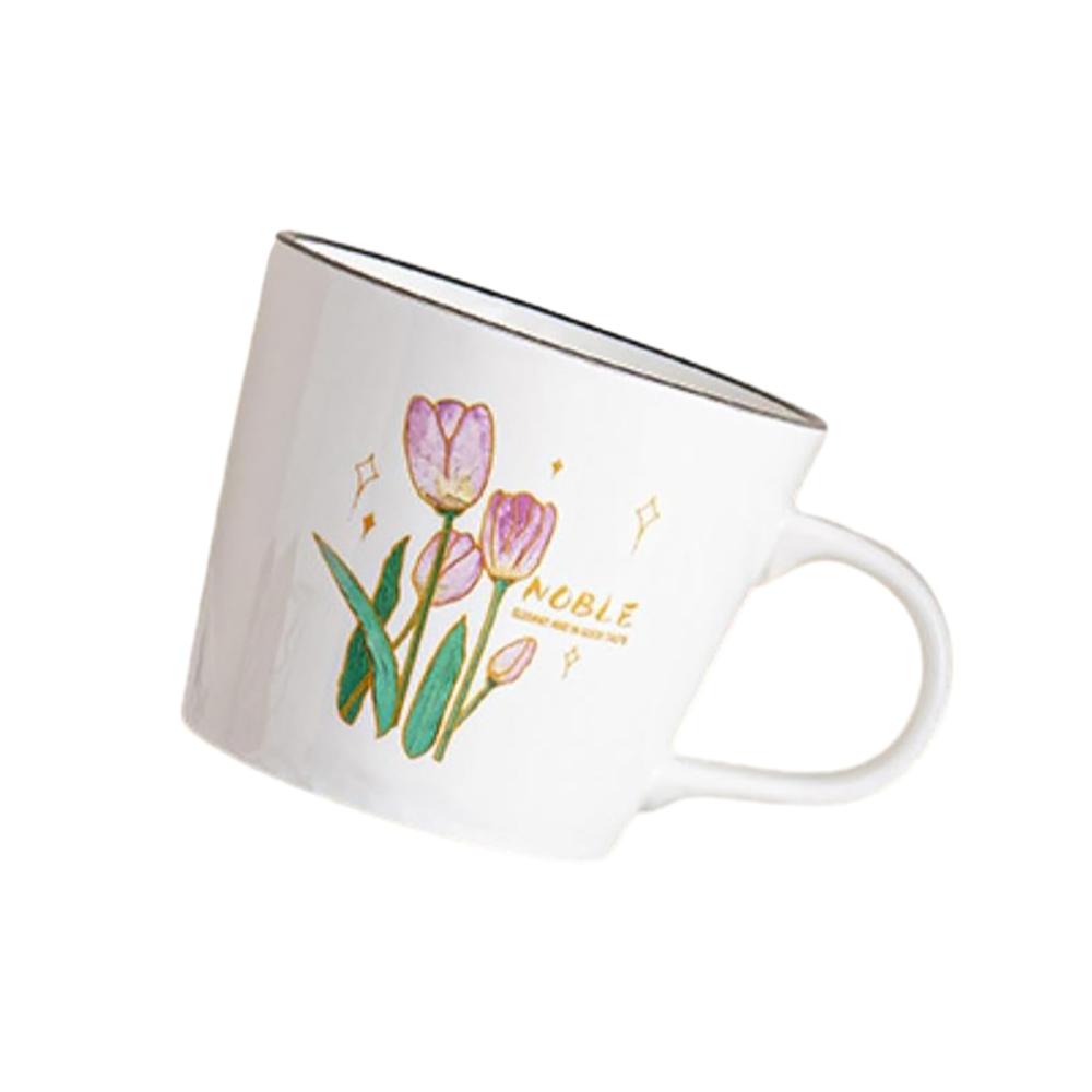 350ml Ergonomische Tulpenform Keramikbecher – Stilvoller Genuss für Zuhause und Büro – Perfekt für Kaffee und Milch – Kaffeetassen & Becher Design für hö
