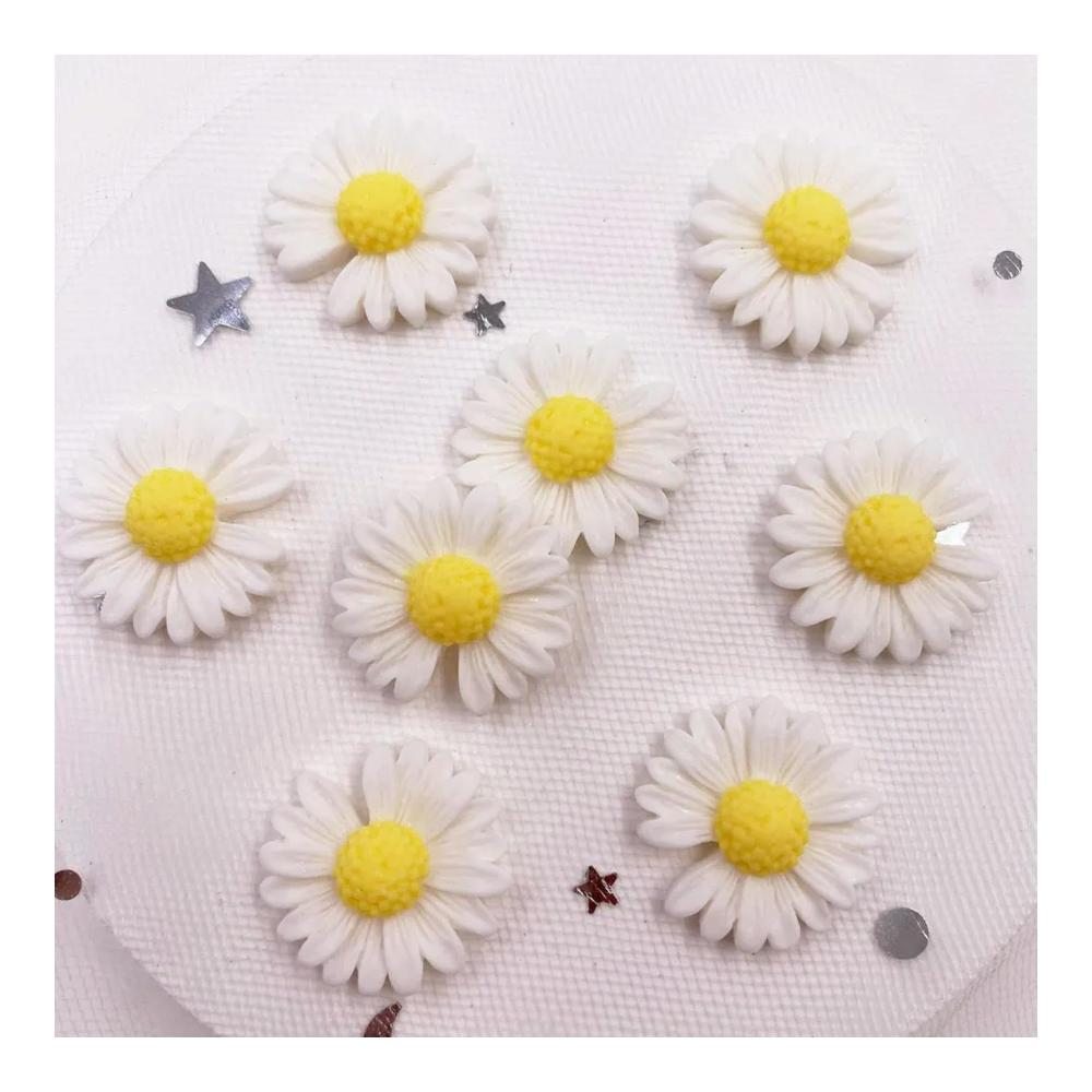 DIY Scrapbook Traum 20 Knöpfe mit Gänseblümchen-Design für einzigartige Handwerkskreationen – Dekorieren Sie Ihre Projekte mit diesen charmanten Cabochon-Steinen