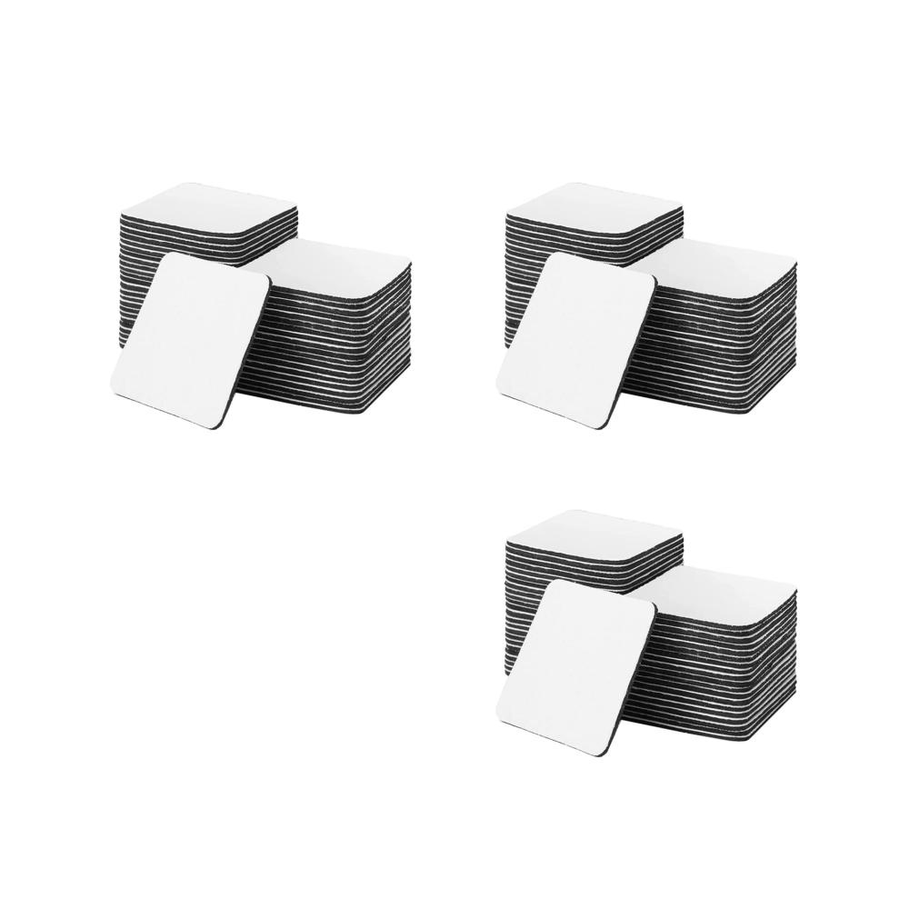 150 Stücke Quadratische Sublimationsuntersetzer aus Gummi | DIY Wärmeübertragung Untersetzer-Set | Hochwertige Quadrat Untersetzer für Heim und Büro | Personalisierbare DIY-Untersetzer