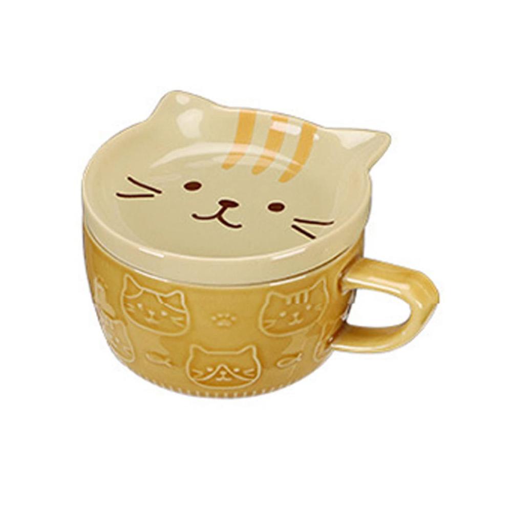 Entdecken Sie den Genuss mit unserer gelben süßen Keramiktasse! Perfekt für Kaffee Tee und mehr. Mit Deckel ideal für Katzenliebhaber. Ein charmantes Geschenk für jeden Anlass. 350 ml Kaffeevergnügen in jeder Tasse