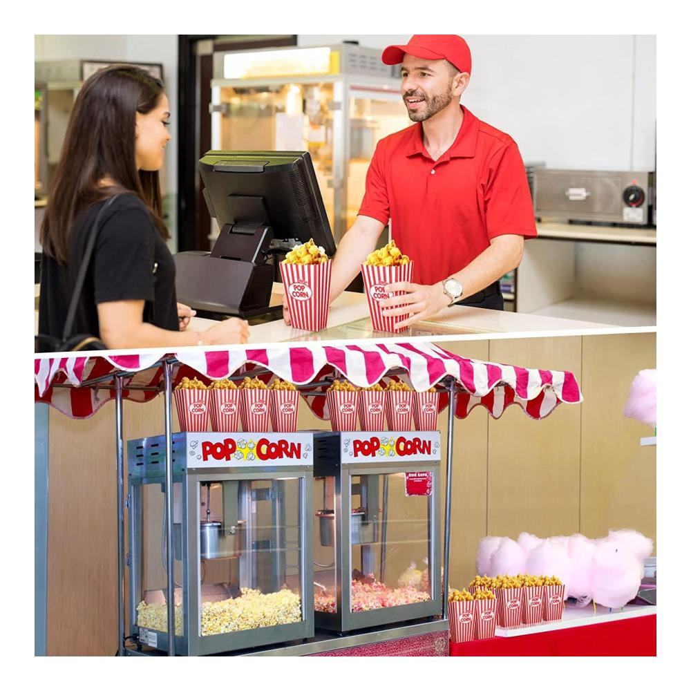 Praktischer Kuchenbehälter & Lebensmitteltransport 100 Popcorntüten & Süßigkeitenboxen aus Papier für Partys Geburtstage & mehr