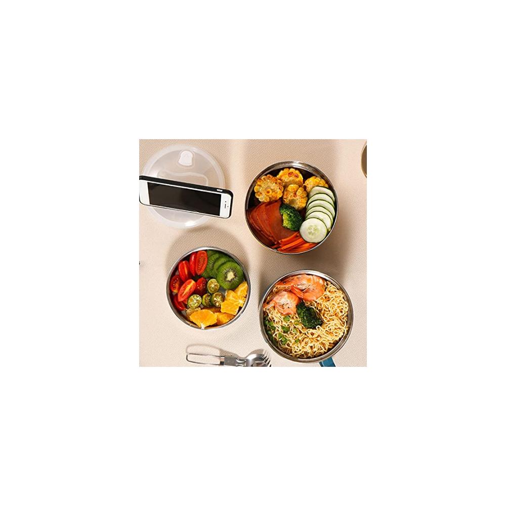 Hochwertige Edelstahl Lunchbox mit Löffel | Doppelte Isolierung für warme Speisen unterwegs | Große Kapazität für Studenten und Berufstätige | In stilvollem Schwarz