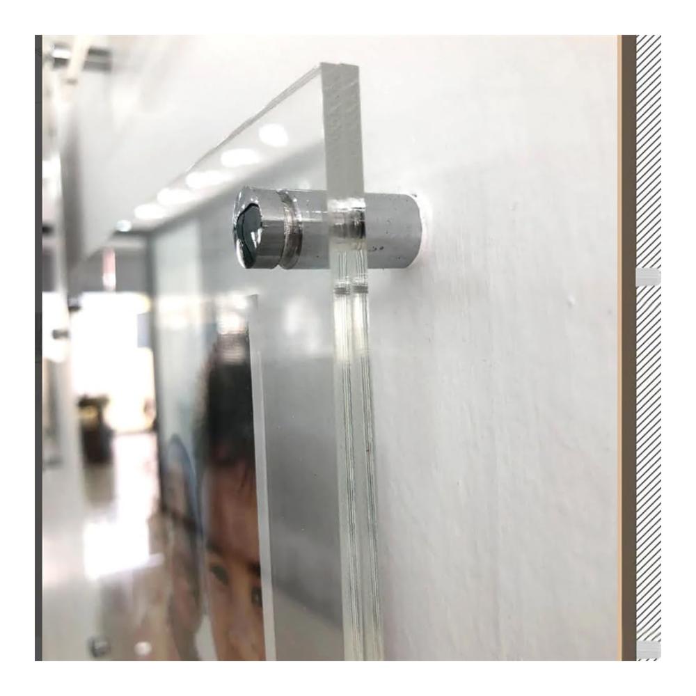 Premium Magnetrahmen Set - 2er Pack Transparente Acryl Bilderrahmen für Doppelseitige Präsentation - Rahmenlos & Elegant - Idealer Acryl Fotorahmen für Zuhause Büro und Galerie