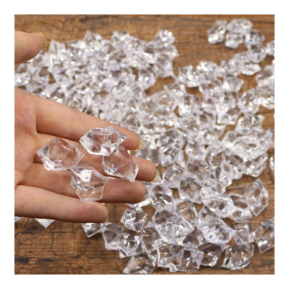 Premium Kristallgranulate - 100 klare Kunststeine für Zuhause Hochzeit & Dekoration | Hochwertige Acryl Granulate für Vasen Füllstoffe & Foto Requisiten