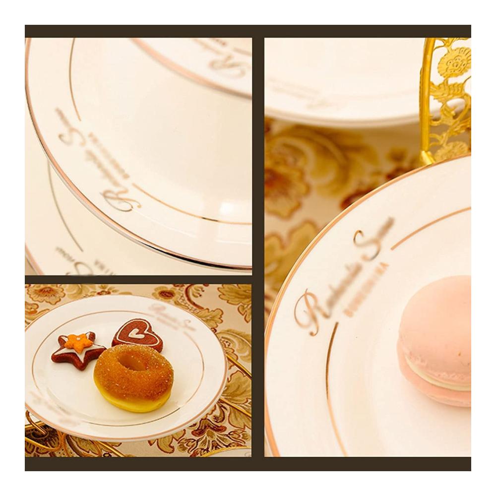 Dreistöckiger Tortenständer aus modernem Serviergeschirr - Eleganter Präsentationsständer für Cupcakes Obst und Desserts - Perfekt für Hochzeit Party und Laden