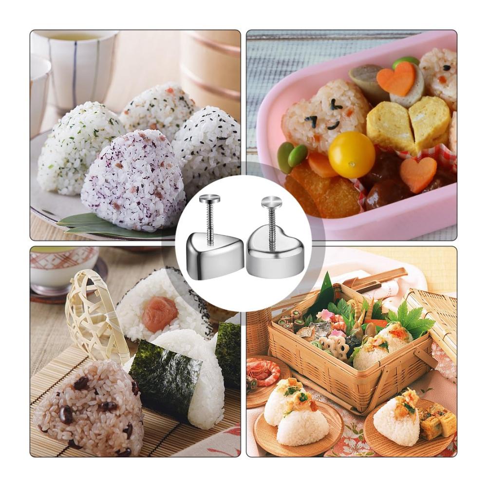Sushi Teller Set mit Onigiri Form | Praktisches Sushi Zubehör für DIY Kochen | Dreieckige Schalen für perfekte Reisbällchen | Inklusive Onigiri Maker und Sushi Form Kit