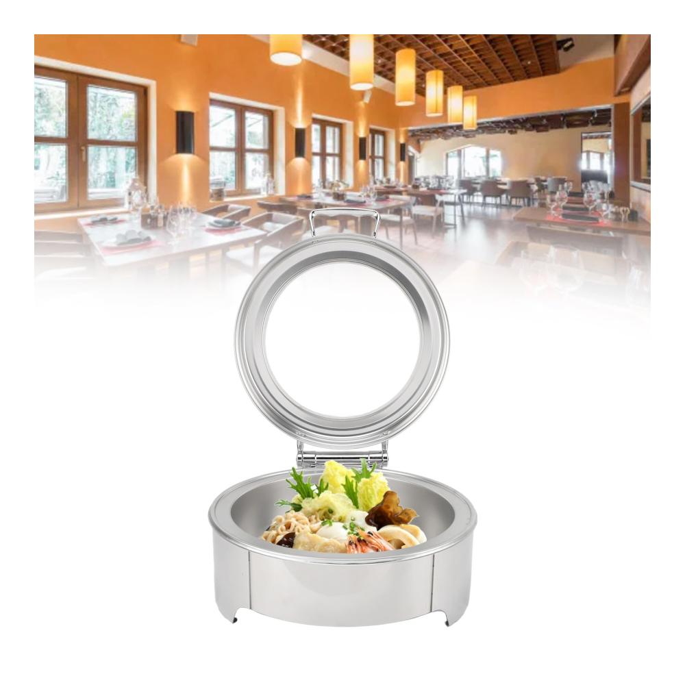 Edelstahl Stövchen & Speisewärmer Elektrische 6L Buffet-Kocher für Hotelrestaurants | Sichtbarer Deckel Warmhaltefunktion | Vielseitige Küchenhilfe