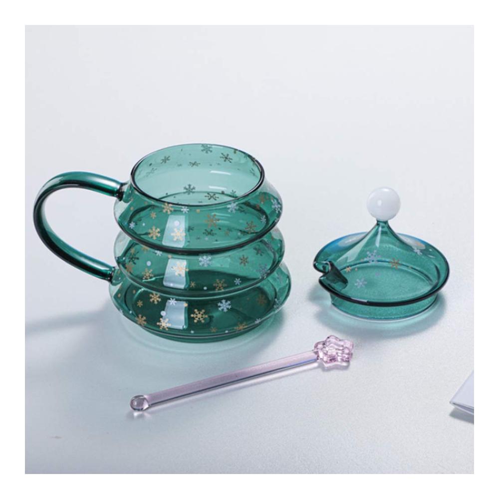 Genießen Sie Ihre Getränke stilvoll! Wassergläser 500 ml Weihnachtsbaumbecher für Büro Mark Kaffeetasse Single- und Double-Layer-Optionen für gemütliche Feiertage