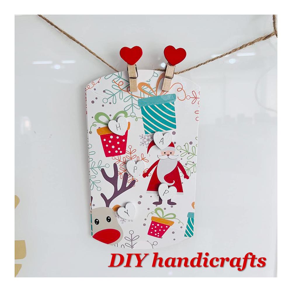 100 Stück Unbehandeltes Holz Mini Herz Aufkleber DIY Bastelset - Natürliche Holzherzen für Valentinstag Hochzeit & Party Deko