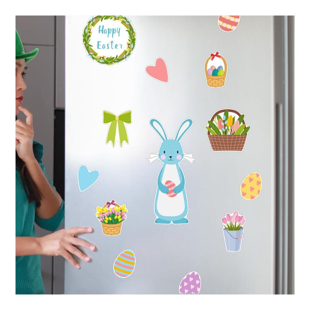 18er Set Ostern Magnete Kinder Tiere - Bunte Kühlschrankmagnete für Osterfreude - Süße Motive für Kühlschrank und Magnettafel - Fröhliche Ostergeschenke für Kinder