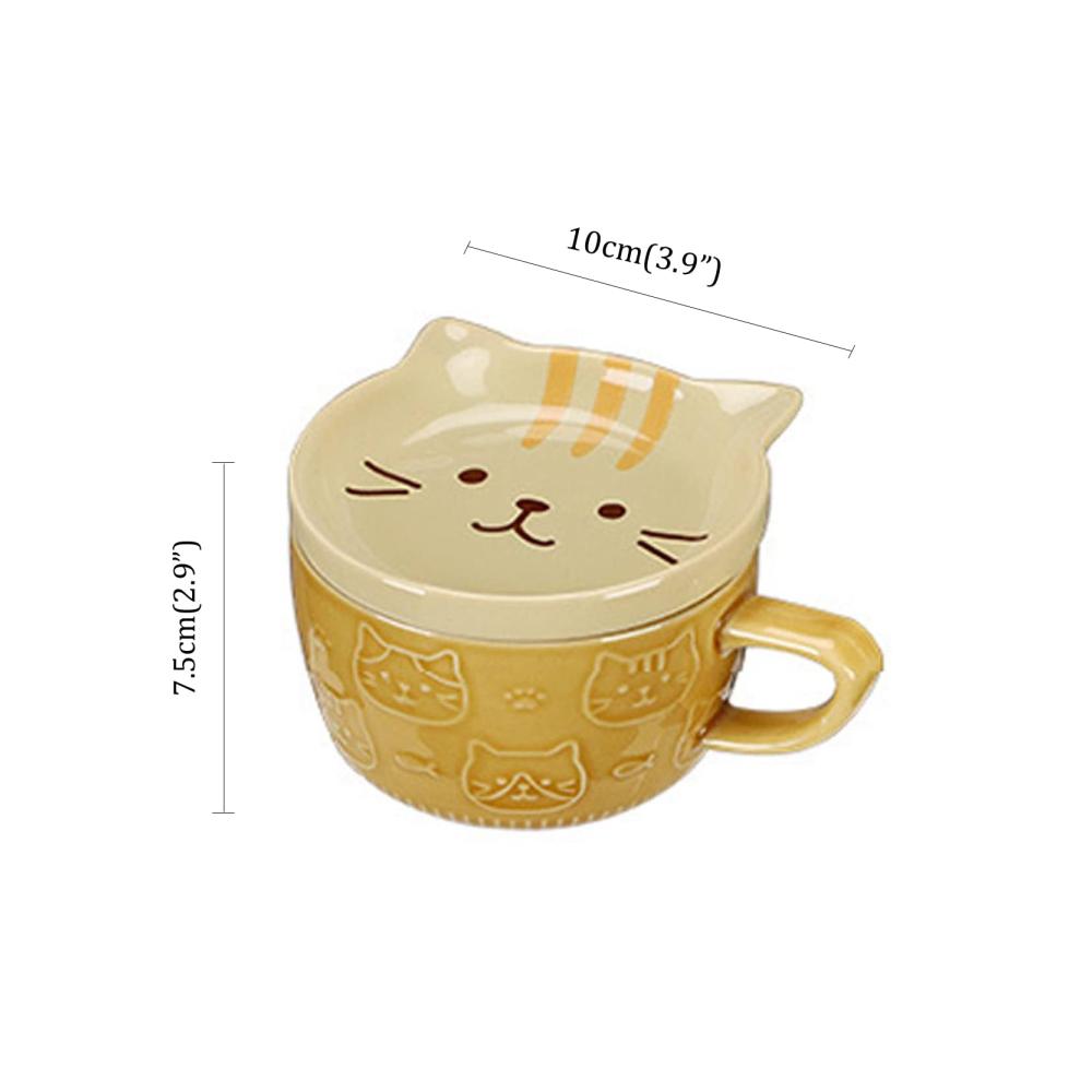 Entdecken Sie den Genuss mit unserer gelben süßen Keramiktasse! Perfekt für Kaffee Tee und mehr. Mit Deckel ideal für Katzenliebhaber. Ein charmantes Geschenk für jeden Anlass. 350 ml Kaffeevergnügen in jeder Tasse