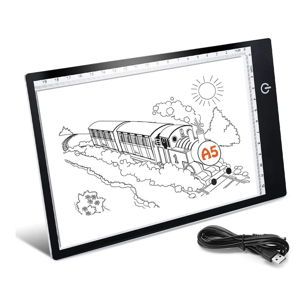 Brillante LED Leuchtplatte A5 – Ultra-dünn & einstellbare Helligkeit – Perfekt für Diamond Painting Zeichnen Animation – USB Kabel inklusive