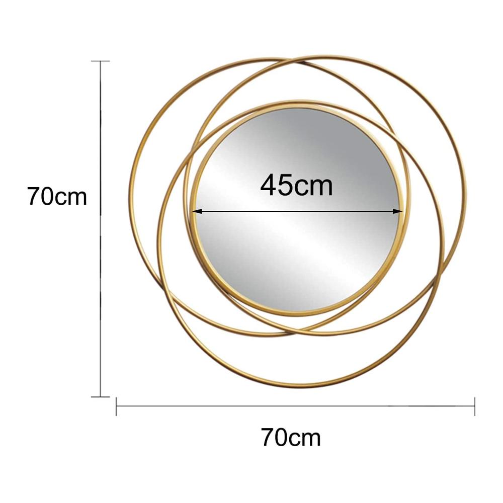 Entdecken Sie den Zauber Großer runder Sunburst Wandspiegel aus Metall für Ihr Zuhause - Dekorativer Hingucker für Esszimmer Wohnzimmer & Veranda - 28 Zoll