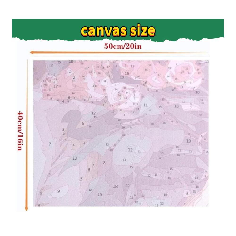 DIY Malen nach Zahlen Kits Zug Eisenbahn Schnee | Leinwand Gemälde 40x50cm für Erwachsene | Geschenkidee für Jungen und Mädchen | Kreative Malsets