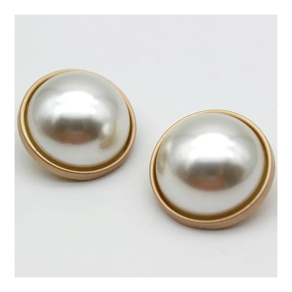 10 Stück Luxuriöse Metallknöpfe im Duftstil - Goldene Perlen Rund 15-30 mm - Dekorative Nähknöpfe für DIY-Damenbekleidungszubehör
