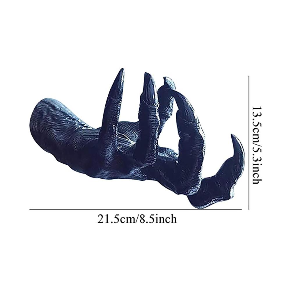 Entdecke die düstere Schönheit Gothic-Horror-Wandskulptur Hexendämonen-Hand – Ästhetische Kunst aus Harz für Zimmer & Outdoor - Handgefertigte Retro-Wandkunst & Schlüsselhalter